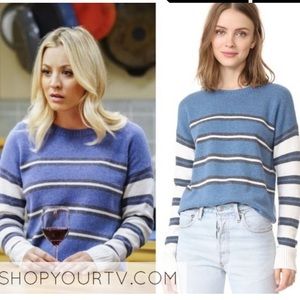 Derek Lam 10 Crosby Striped Crew Neck Sweater